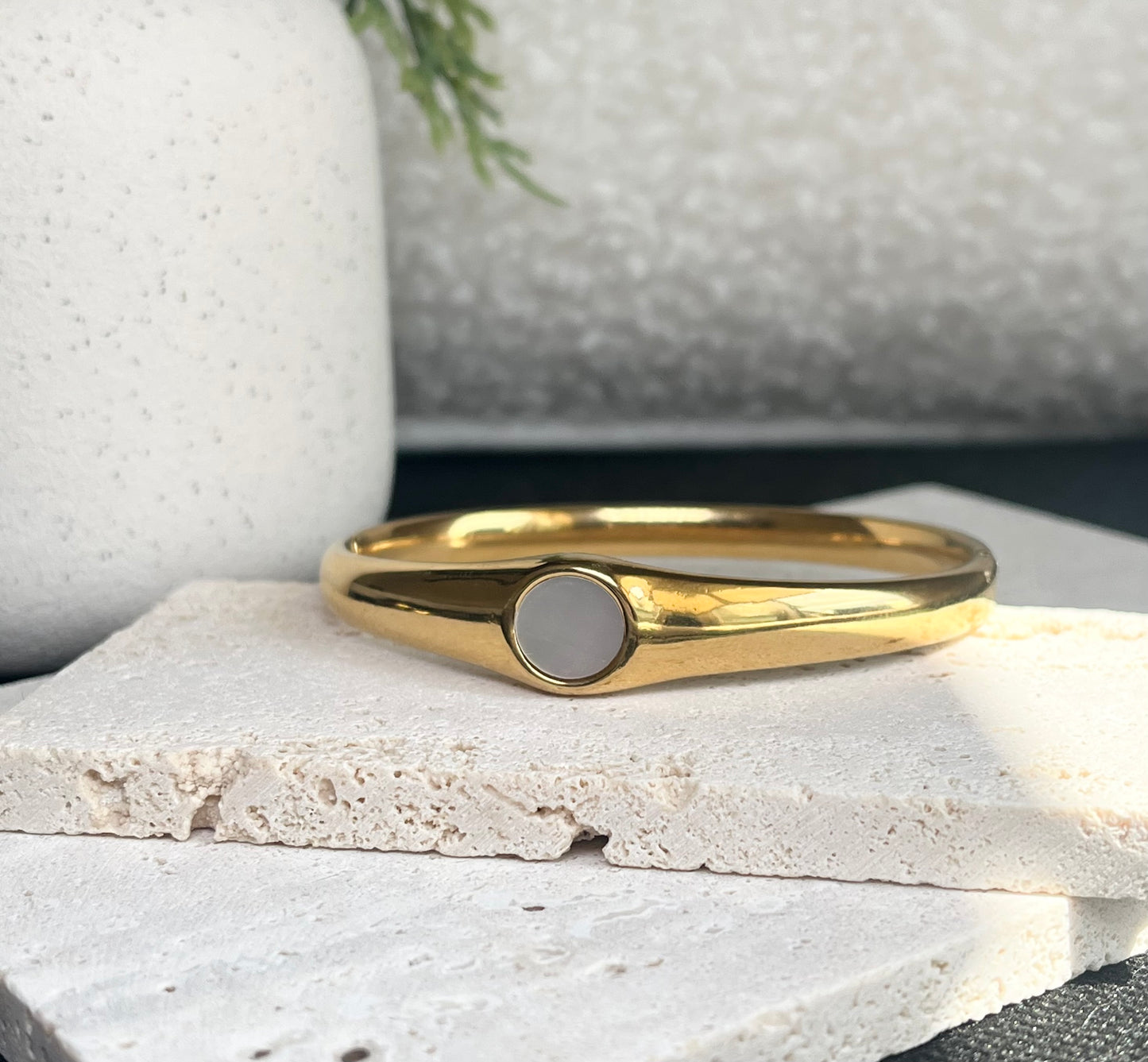 Gold Shell Bangle
