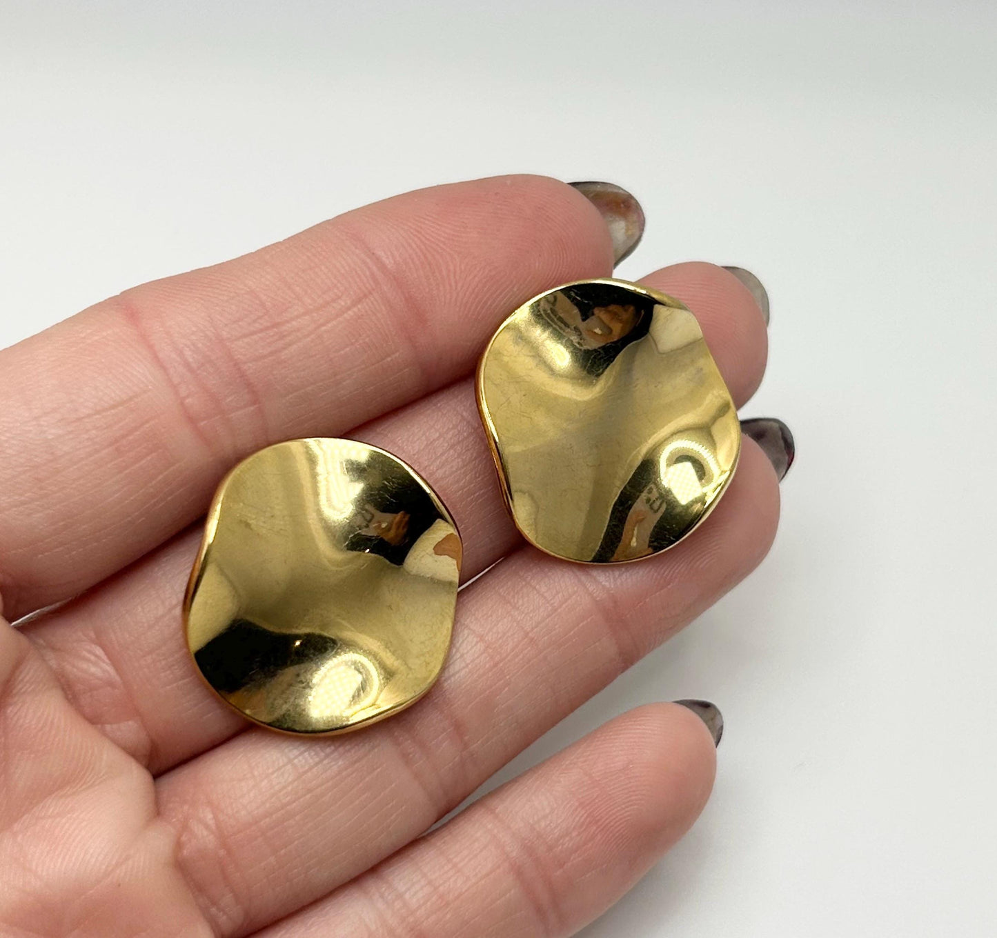 Melted Effect Earrings - By Night Jewellery