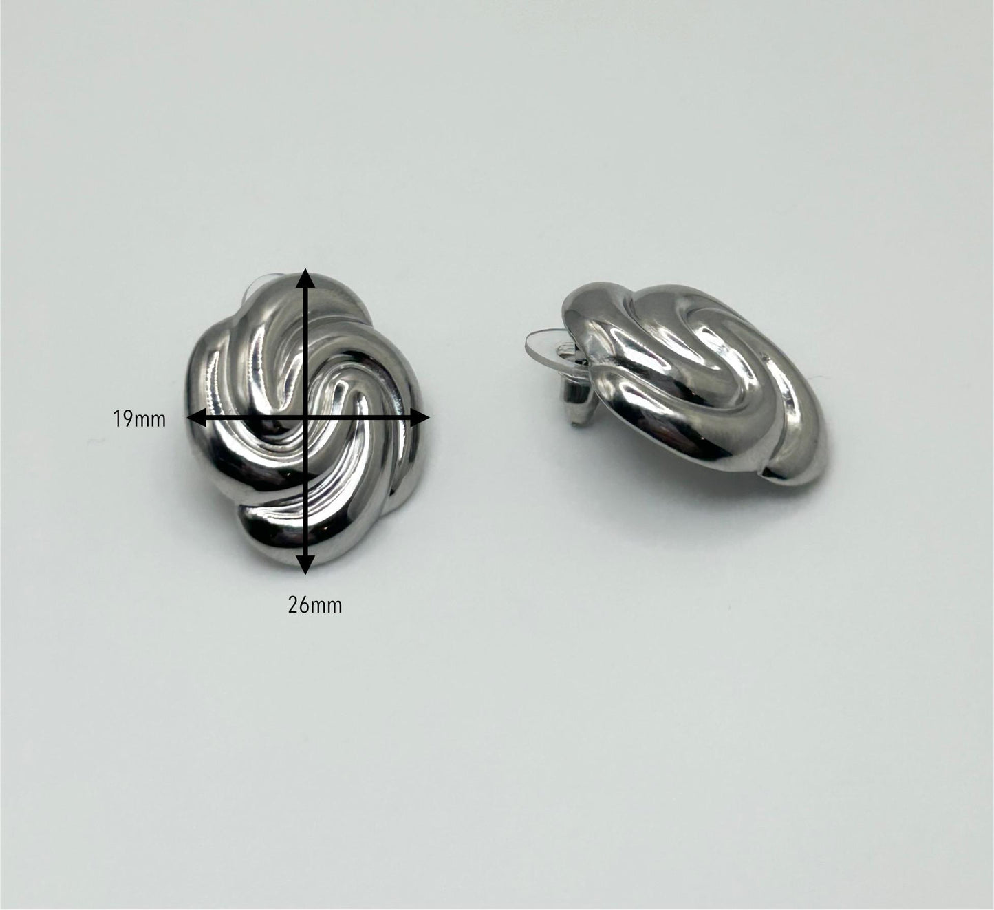 Chunky Swirl Studs - By Night Jewellery