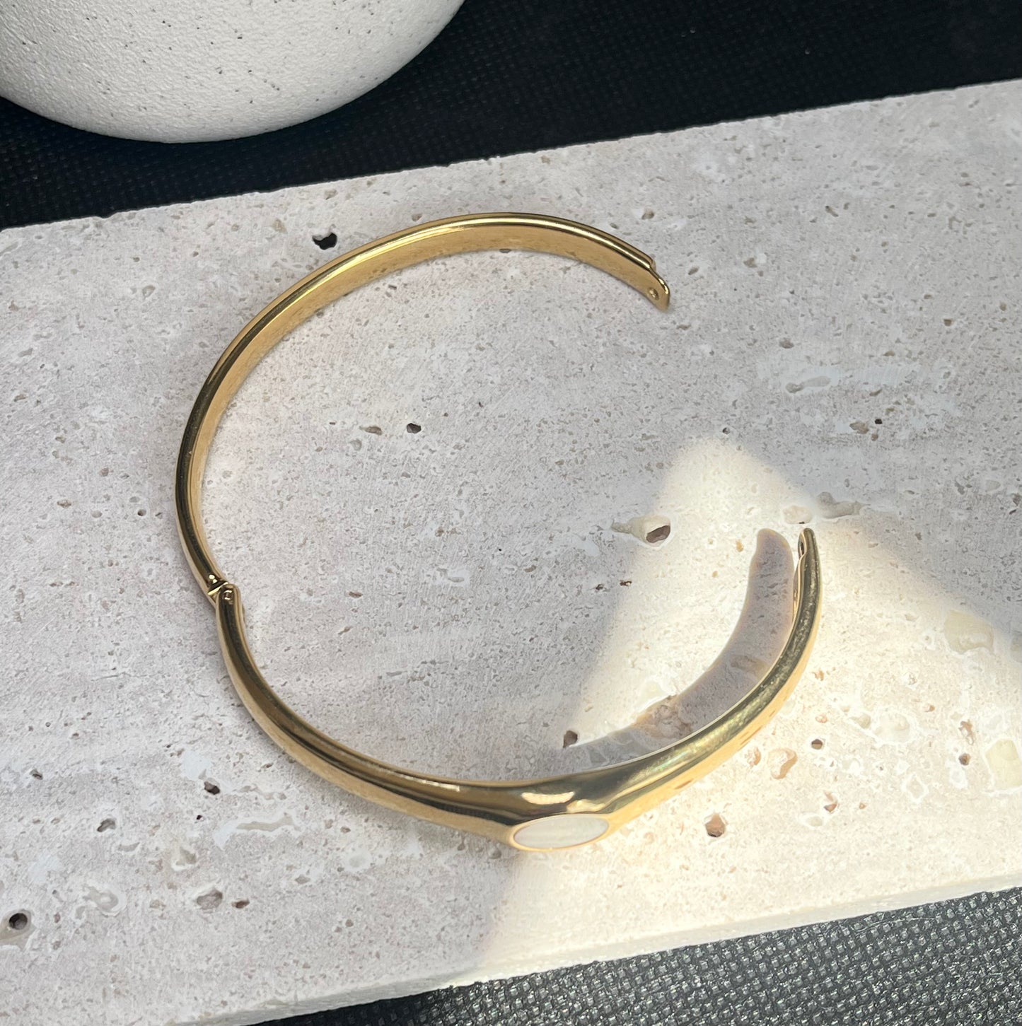 Gold Shell Bangle