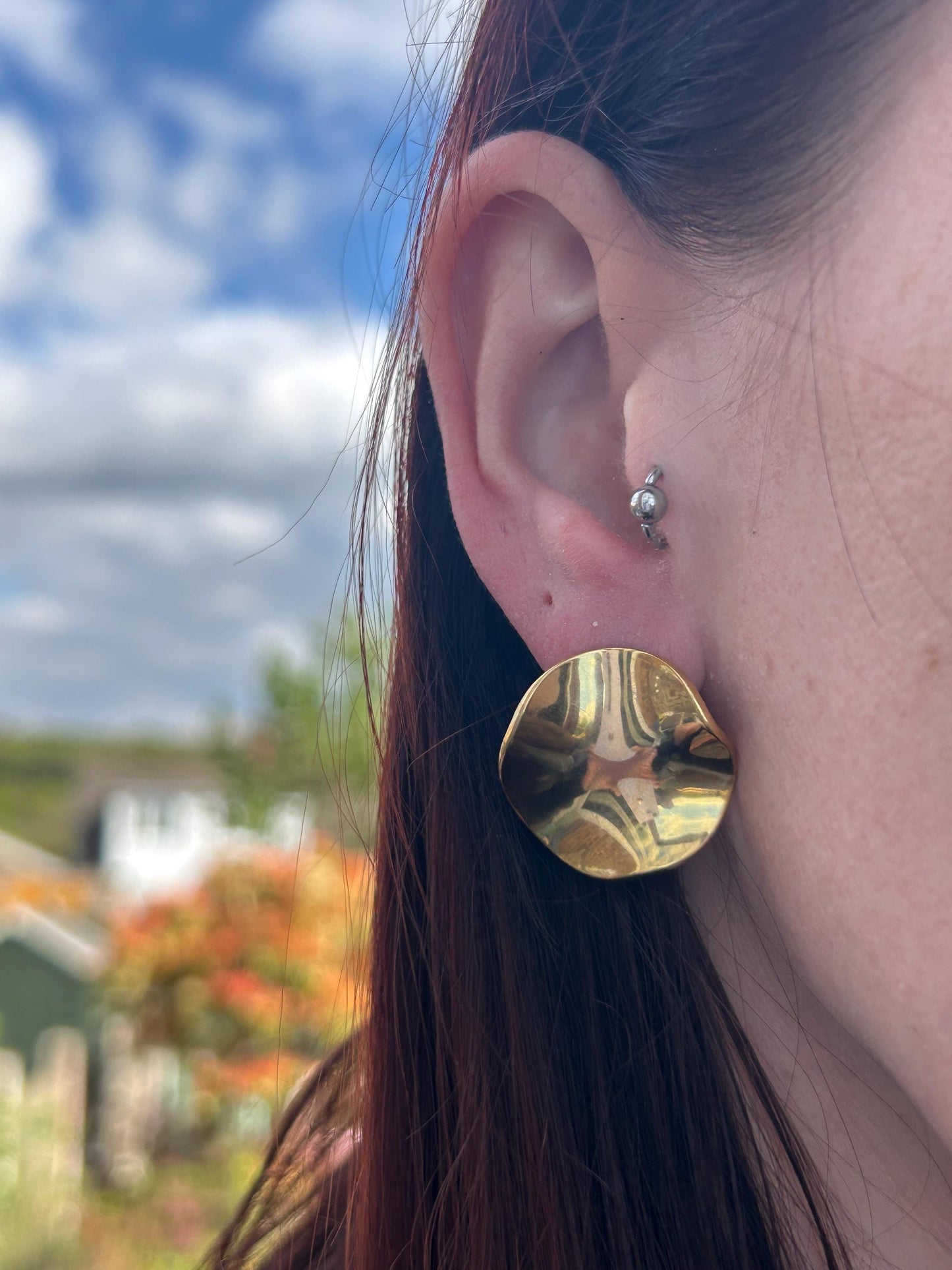 Melted Effect Earrings - By Night Jewellery