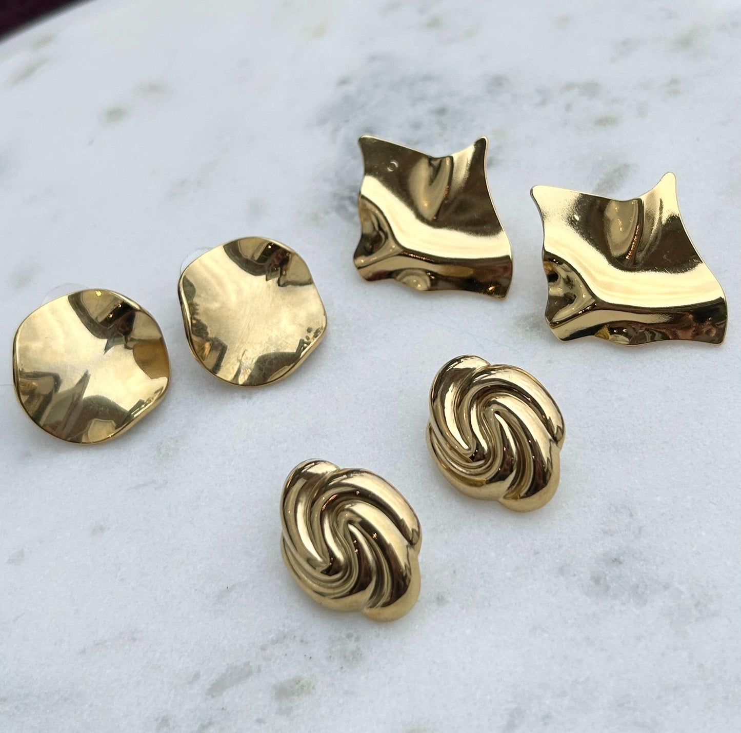 Melted Effect Earrings - By Night Jewellery