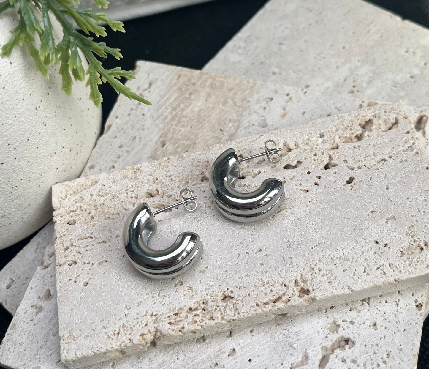 Chunky Hoops - By Night Jewellery