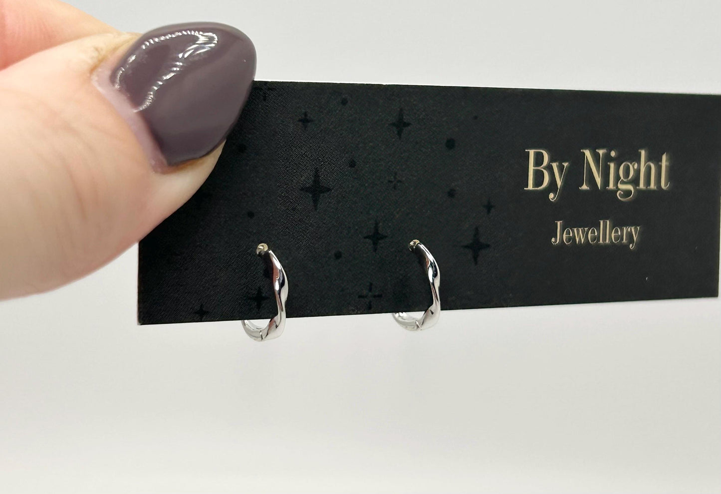 Sterling Silver Hoops - By Night Jewellery