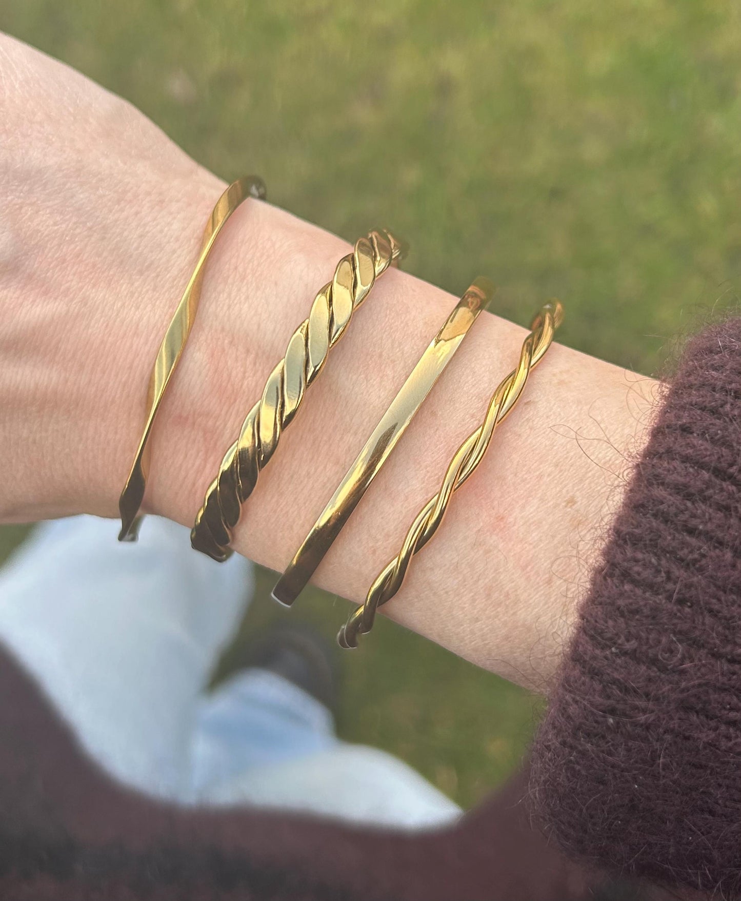 Gold Twisted Cuff