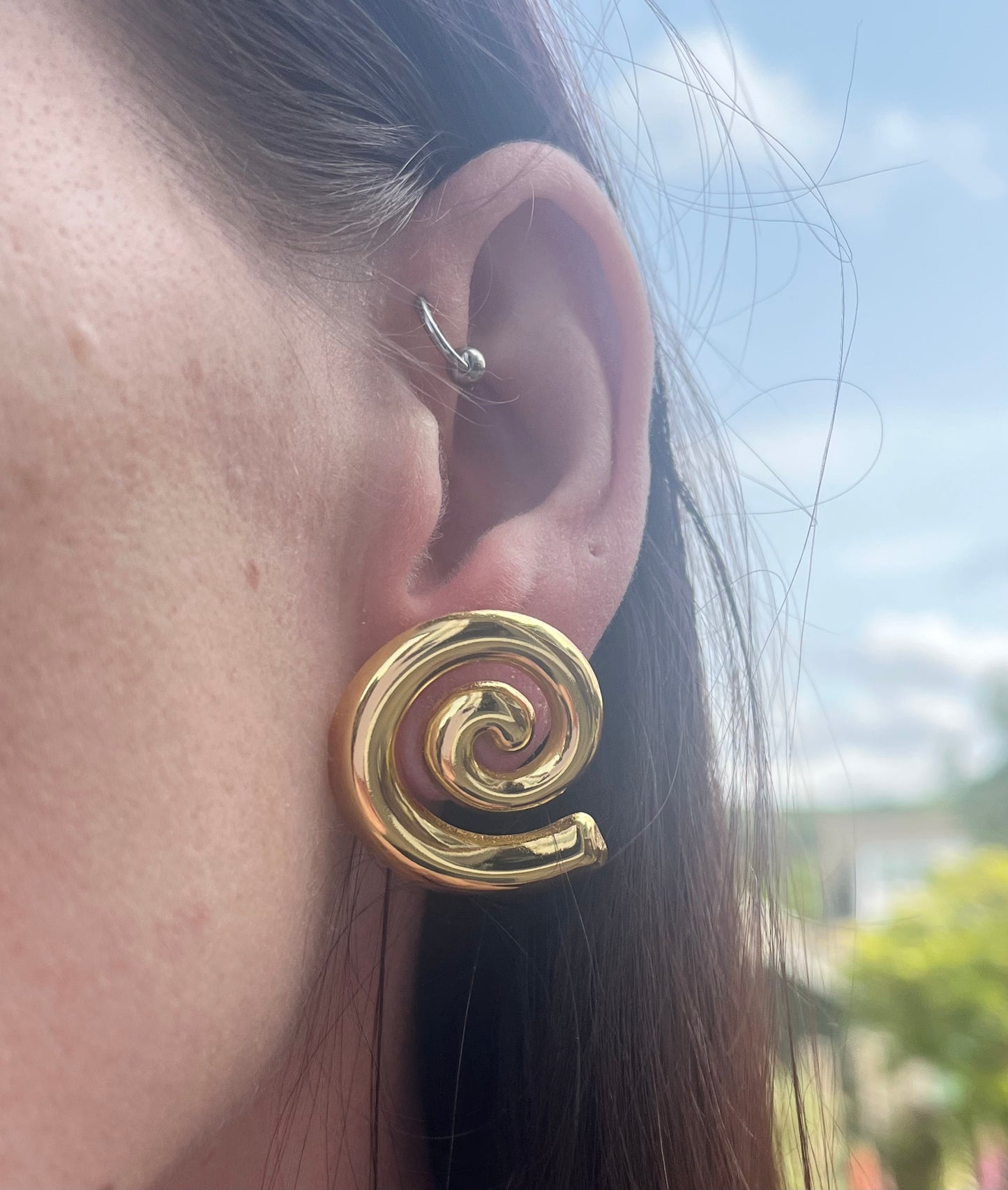 Spiral Stud Earrings - By Night Jewellery