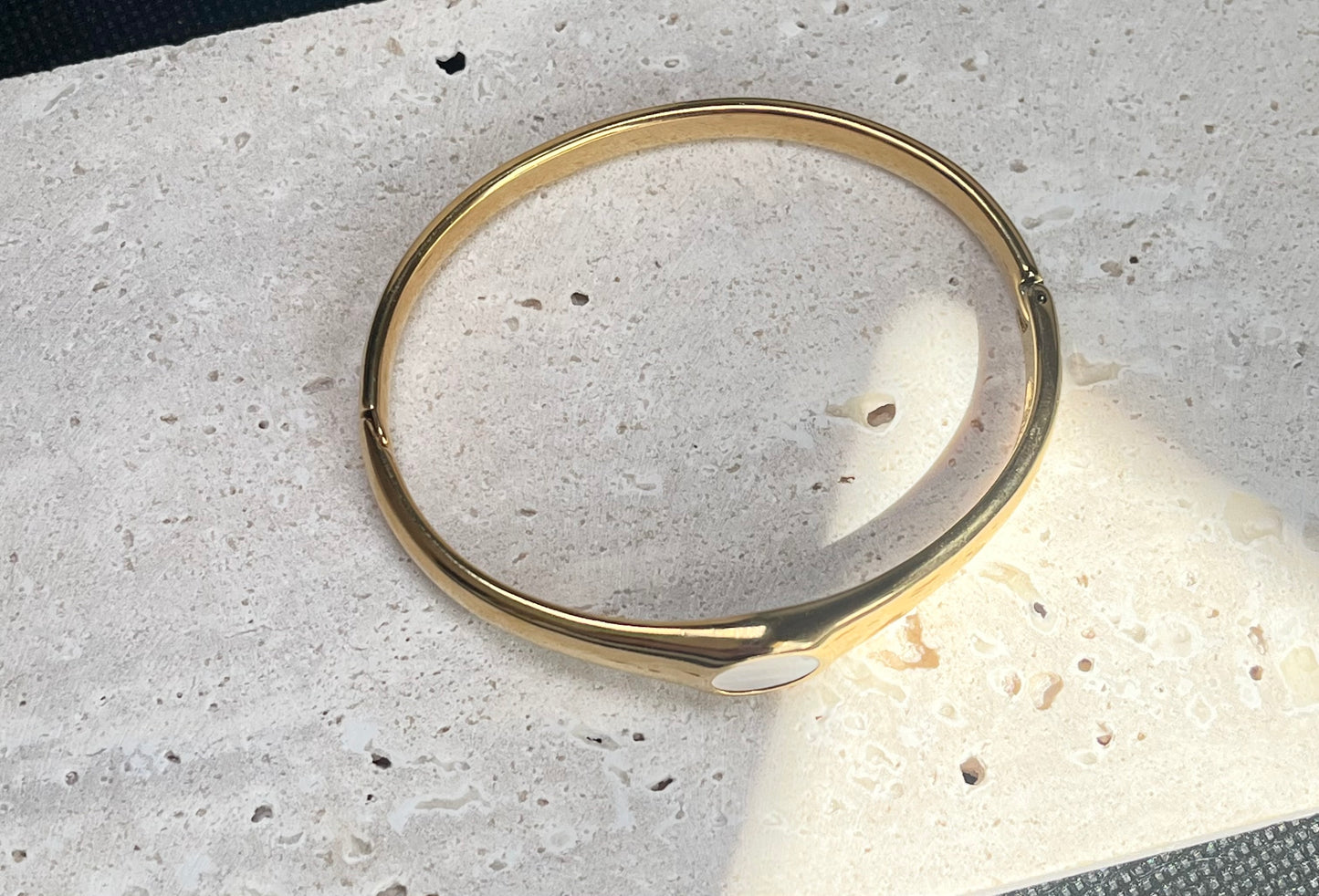 Gold Shell Bangle