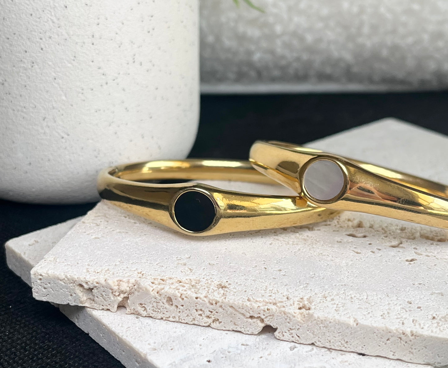 Gold Shell Bangle