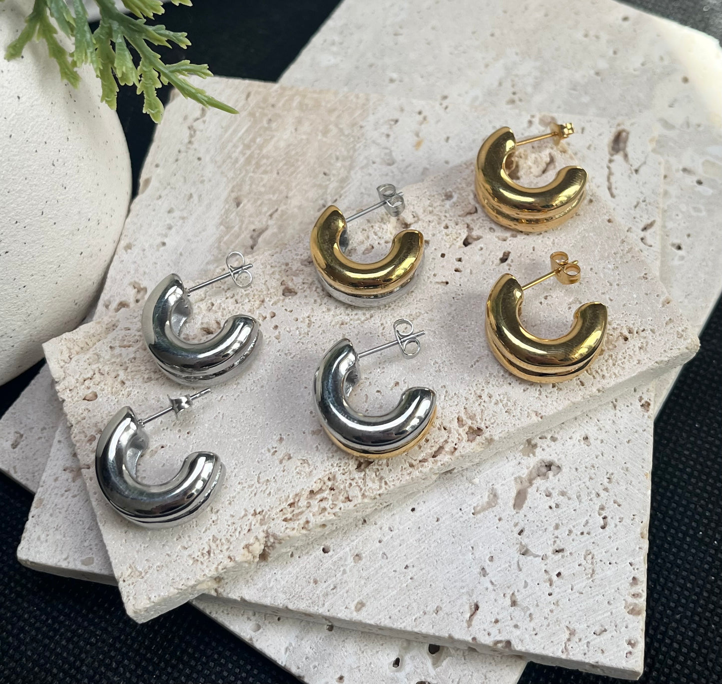 Chunky Hoops - By Night Jewellery