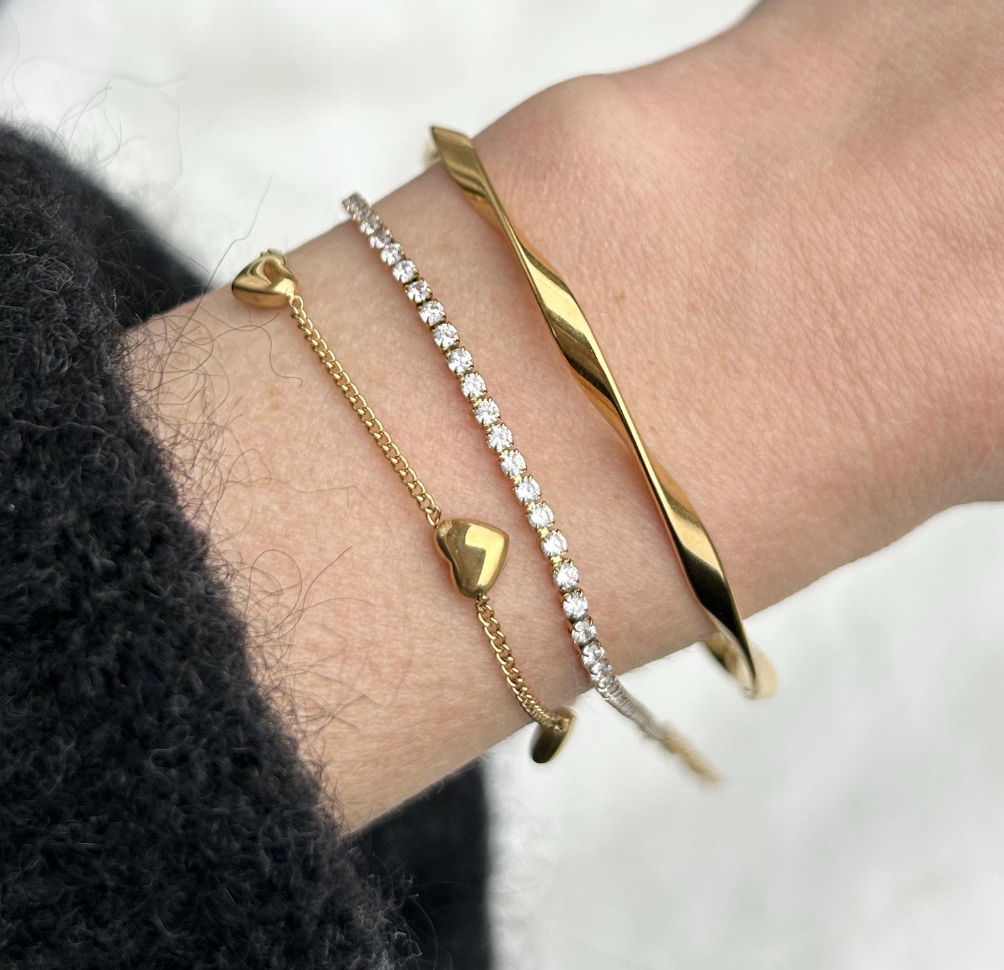 Gold Twisted Bangle