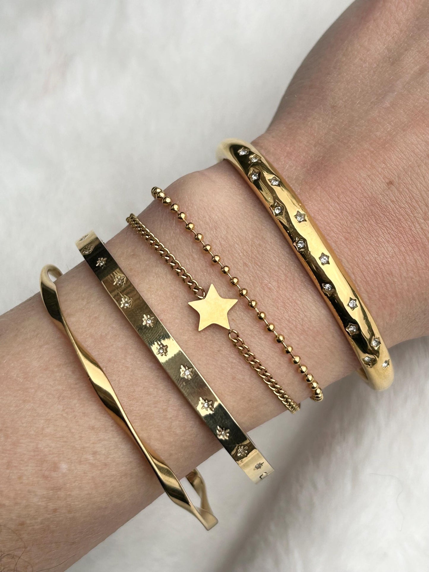 Gold Twisted Bangle