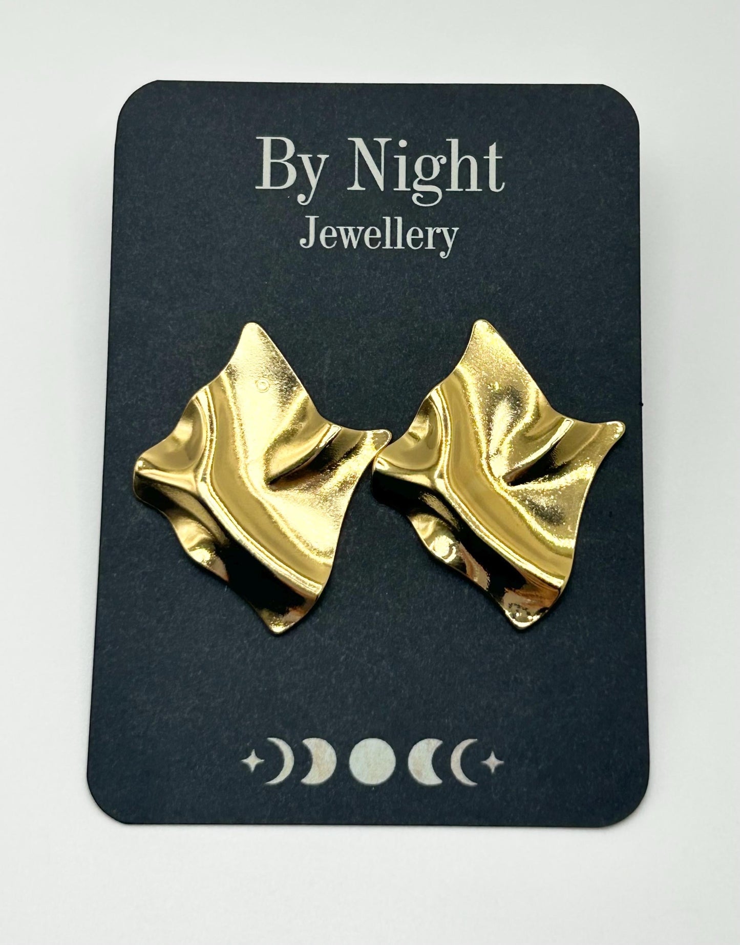 Melted Diamond Studs - By Night Jewellery