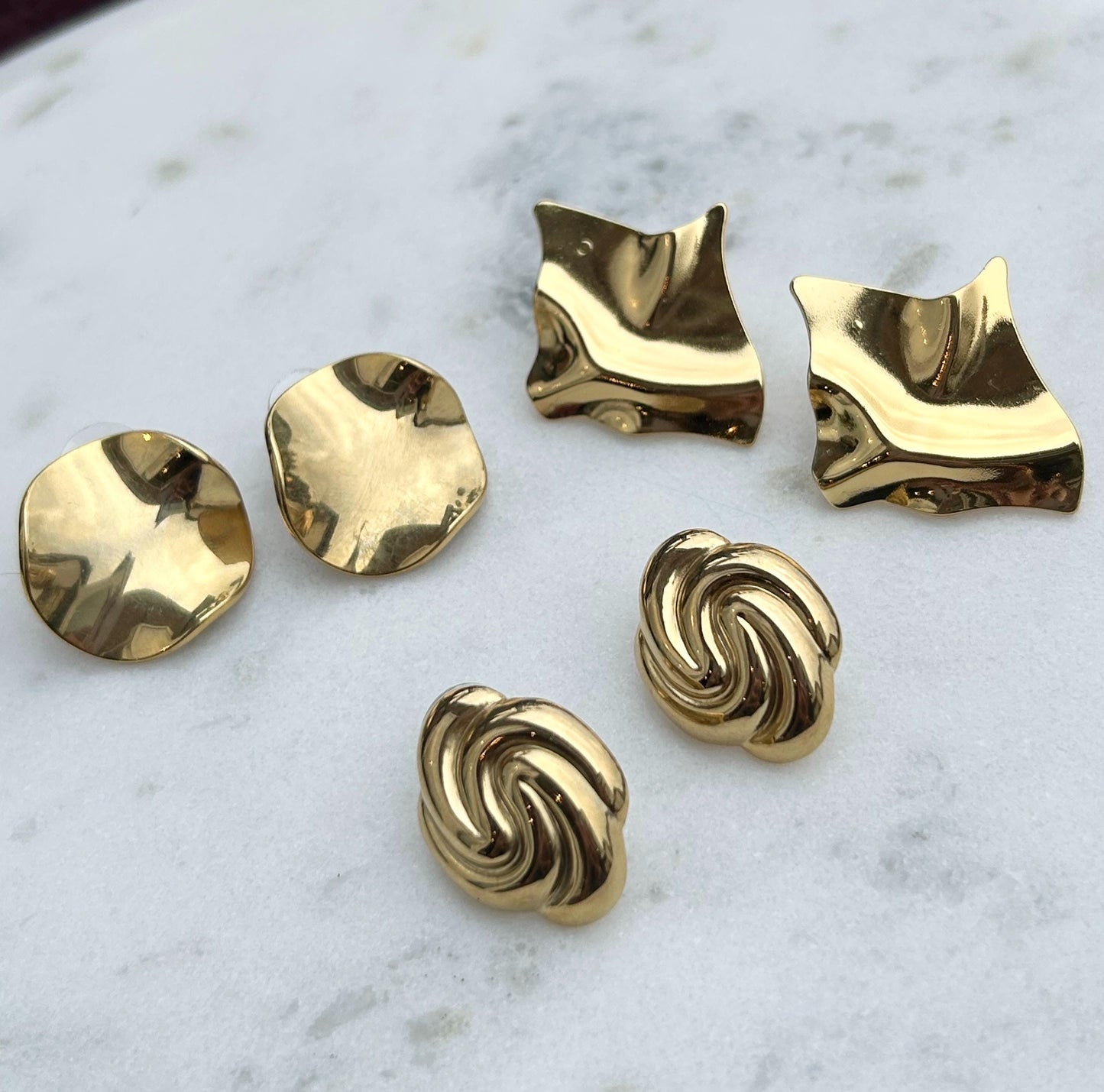 Chunky Swirl Studs - By Night Jewellery