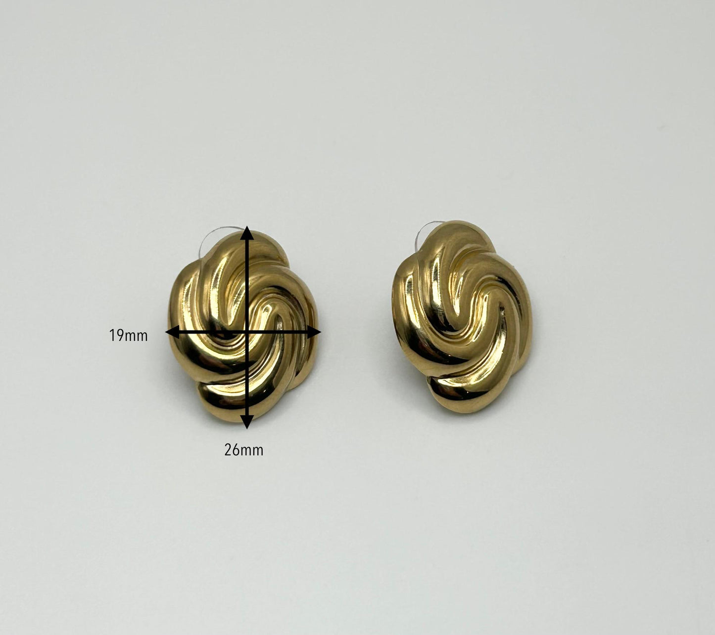 Chunky Swirl Studs - By Night Jewellery