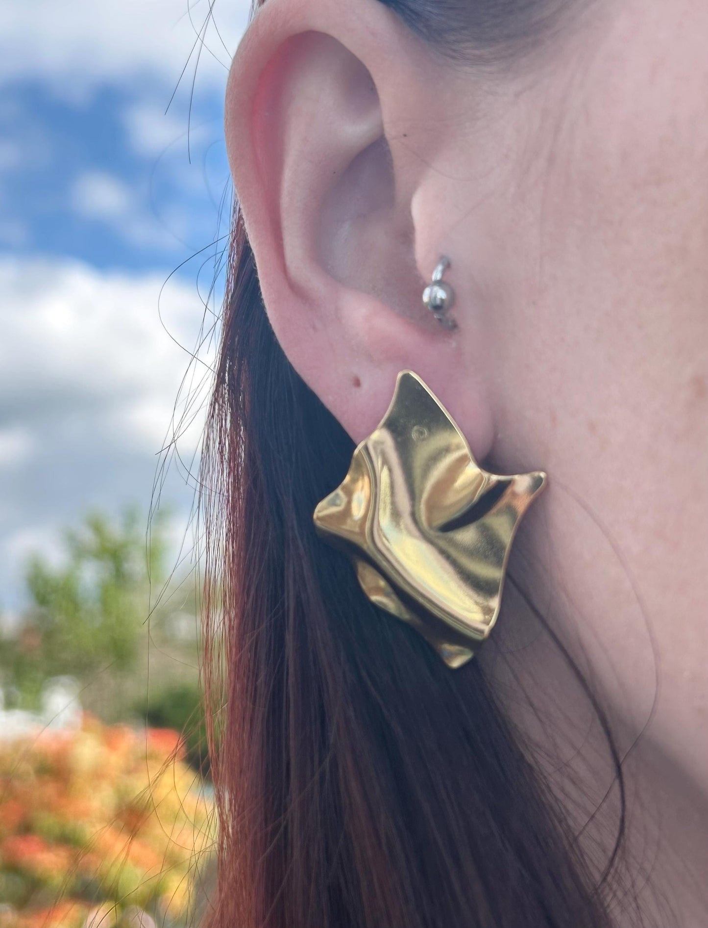 Melted Diamond Studs - By Night Jewellery