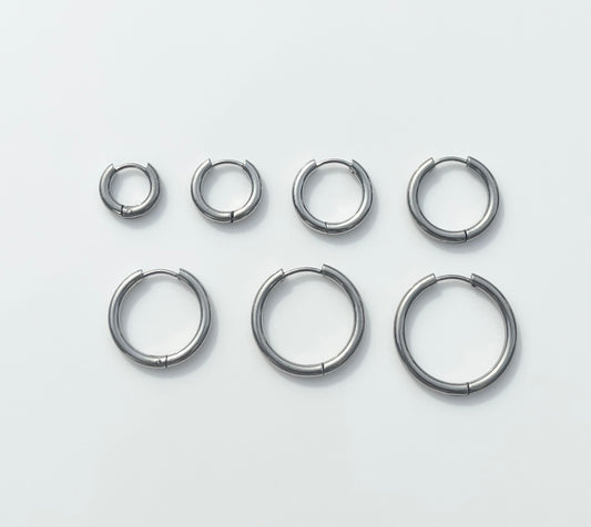 Silver Hoops - By Night Jewellery