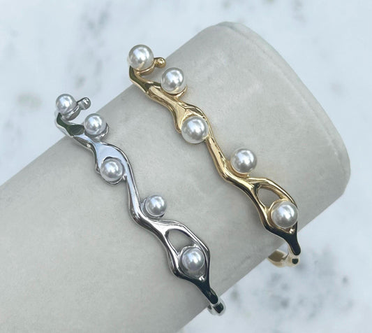 Pearl Bangle Cuff
