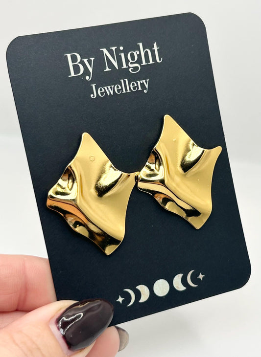 Melted Diamond Studs - By Night Jewellery