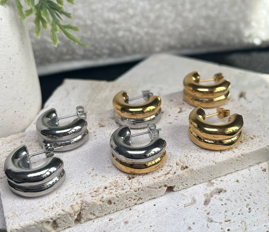 Chunky Hoops - By Night Jewellery