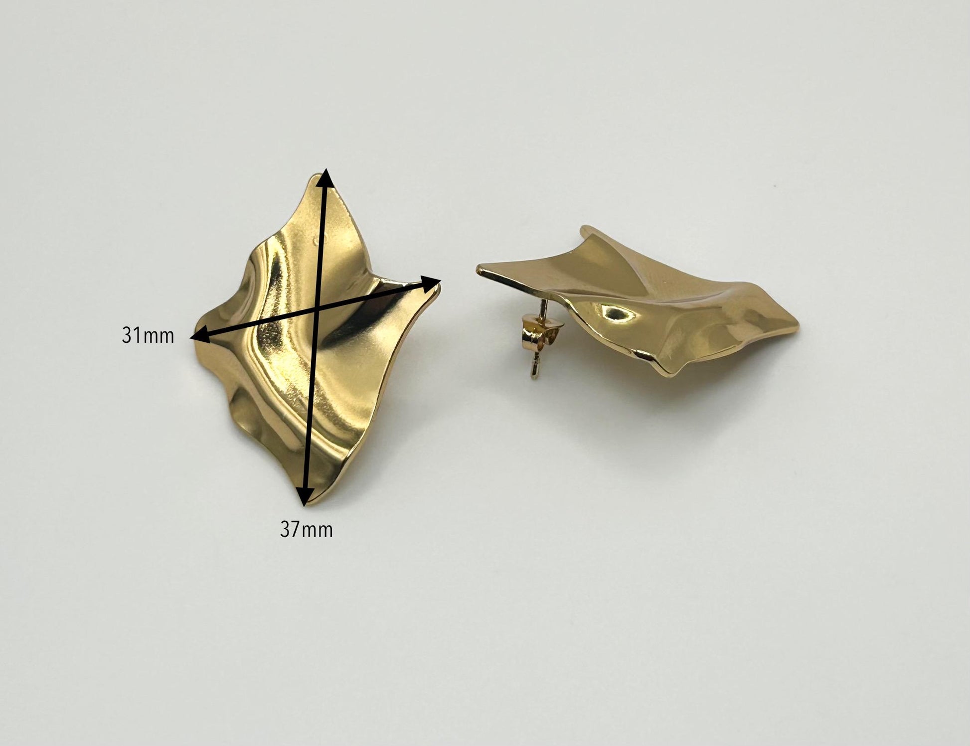 Melted Diamond Studs - By Night Jewellery