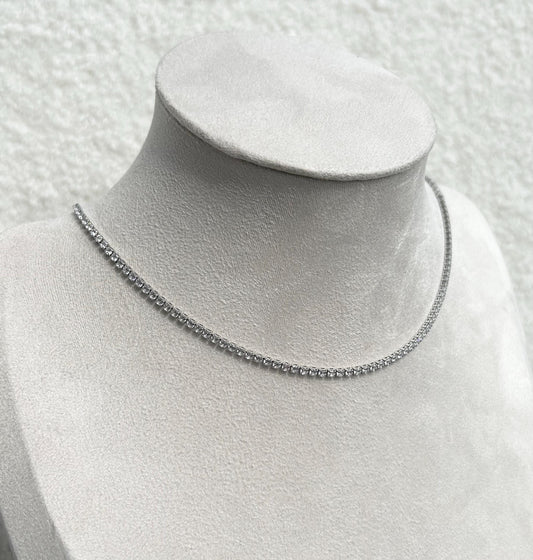 Silver Tennis Necklace